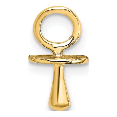 10K Yellow Gold 3D Pacifier Pendant – view 3