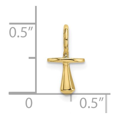 10K Yellow Gold 3D Pacifier Pendant – view 4