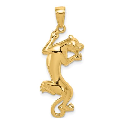 10K Yellow Gold Panther Pendant
