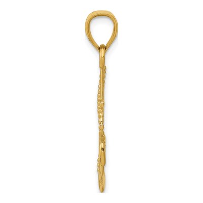 10K Yellow Gold Anchor Pendant – view 3