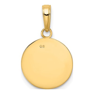 10K Yellow Gold Baseball Pendant – view 4