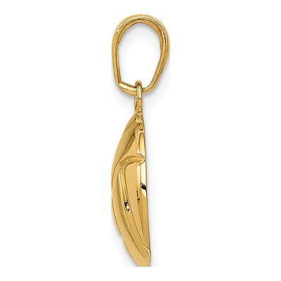10K Yellow Gold Volleyball Pendant – view 3