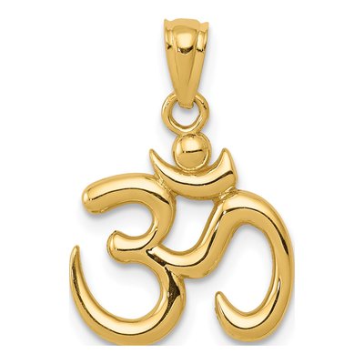 10K Yellow Gold Om Symbol Pendant