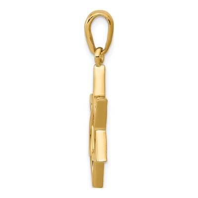 10K Yellow Gold Star of David Pendant – view 3