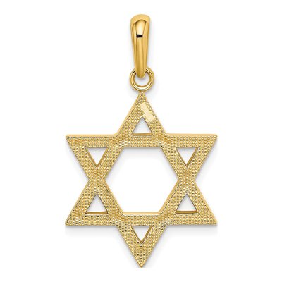 10K Yellow Gold Star of David Pendant – view 5