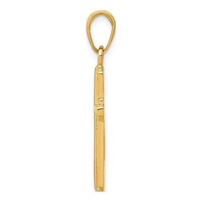 10K Yellow Gold Cross Pendant – view 3