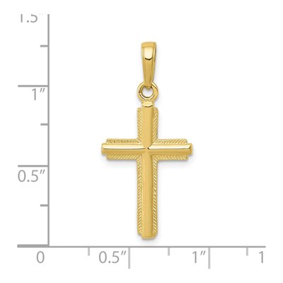 10K Yellow Gold Cross Pendant – view 5