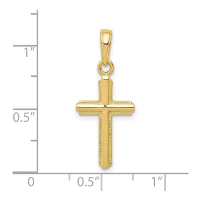 10K Yellow Gold Cross Pendant – view 5