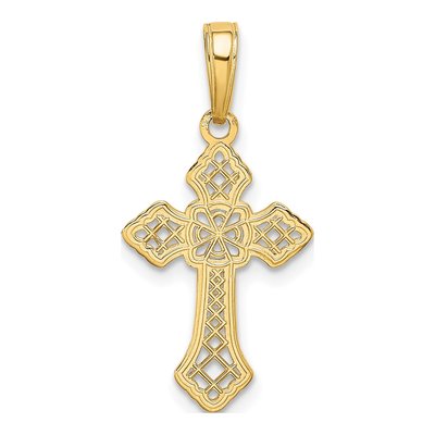 10K Yellow Gold Cross Pendant – view 4