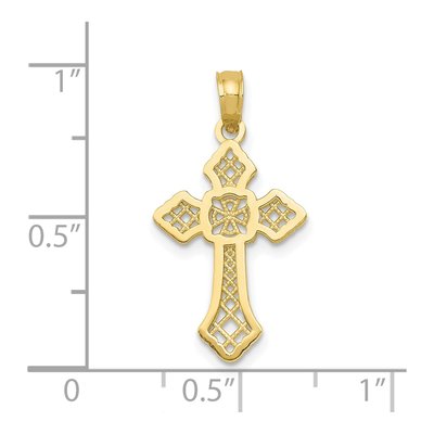10K Yellow Gold Cross Pendant – view 5