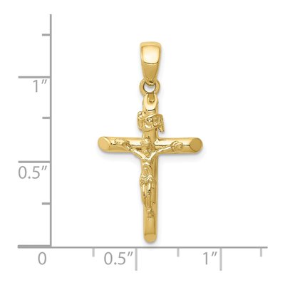 10K Yellow Gold Crucifix Pendant – view 4