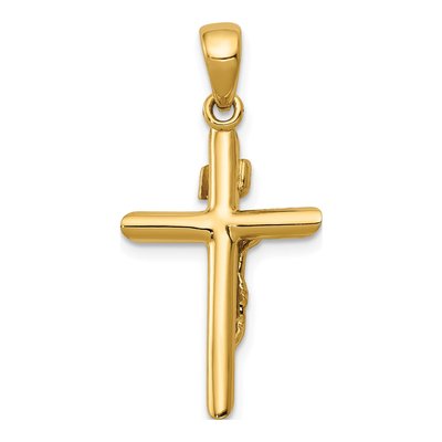 10K Yellow Gold Crucifix Pendant – view 5