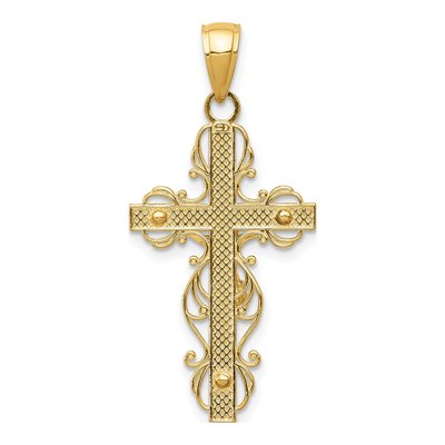 10K Yellow Gold Crucifix Pendant – view 5