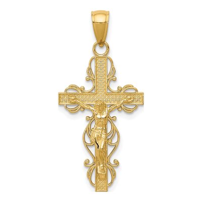 10K Yellow Gold Crucifix Pendant