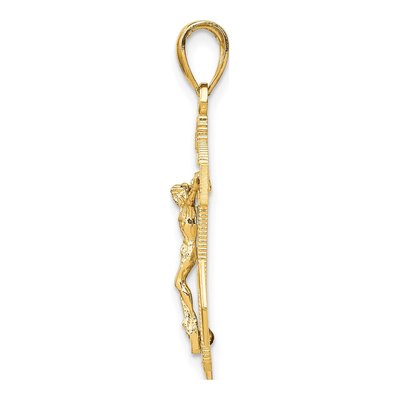 10K Yellow Gold Mariners Crucifix Pendant – view 3