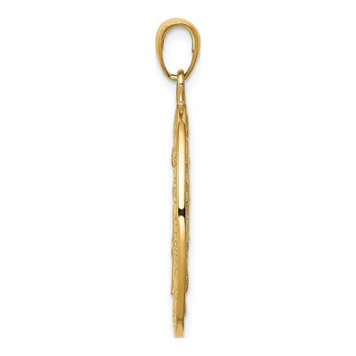 10K Yellow Gold Oval Miraculous Medal Pendant – view 3