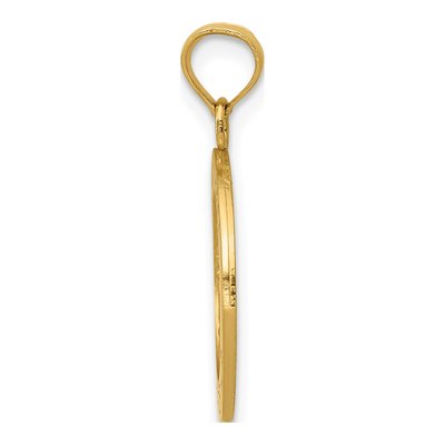 10K Yellow Gold Saint Michael Round Medal Pendant – view 3
