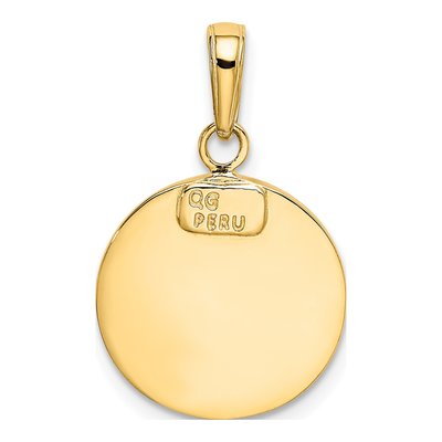 10K Yellow Gold Saint Michael Round Medal Pendant – view 5