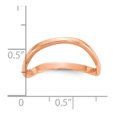 10K Rose Gold Wave Thumb Ring – view 3