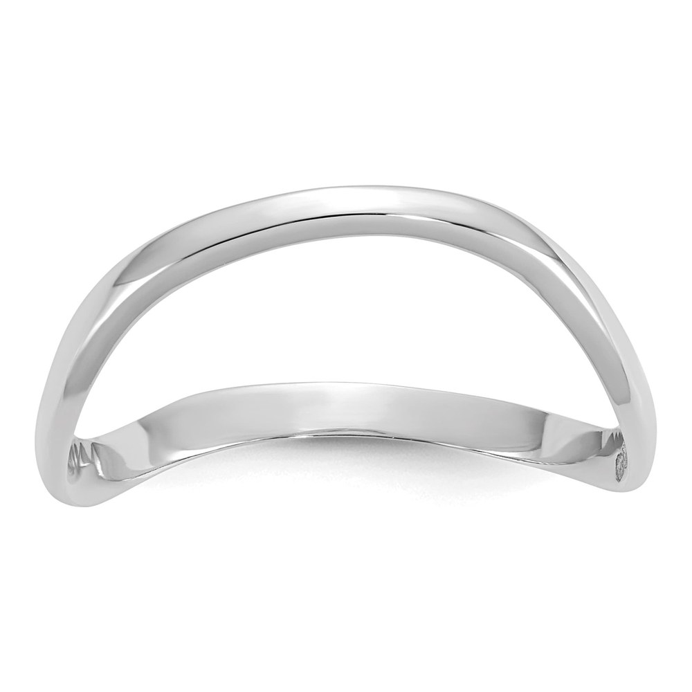 10K White Gold Wave Thumb Ring