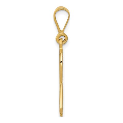 10K Yellow Gold Awareness Ribbon Pendant – view 3