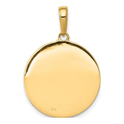 10K Yellow Gold Saint Anthony Round Medal Pendant – view 5