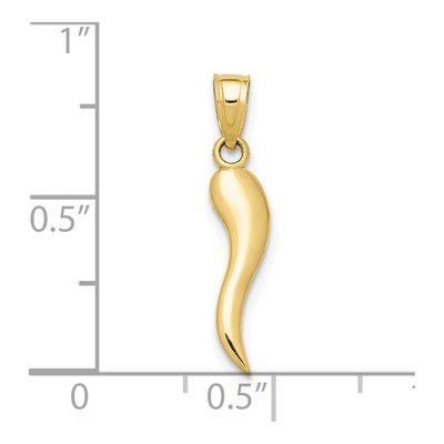 10K Yellow Gold Horn Pendant – view 4