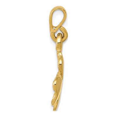 10K Yellow Gold 4-Leaf Clover Pendant – view 3