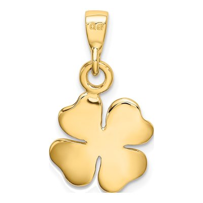 10K Yellow Gold 4-Leaf Clover Pendant – view 5