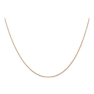 10K Rose Gold 0.5mm Rope Cable Chain – view 2