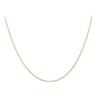 10K Yellow Gold 0.5mm Rope Cable Chain – view 2