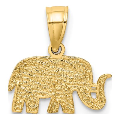 10K Yellow Gold Elephant Pendant – view 5
