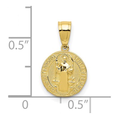 10K Yellow Gold San Benito Round Pendant – view 5