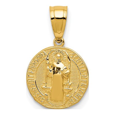 10K Yellow Gold San Benito Round Pendant
