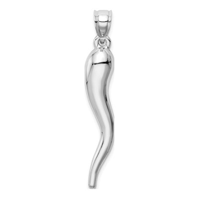 10K White Gold X-Large Horn Pendant