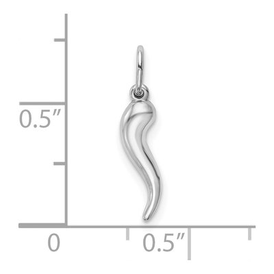 10K White Gold Horn Pendant – view 3