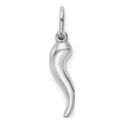 10K White Gold Horn Pendant