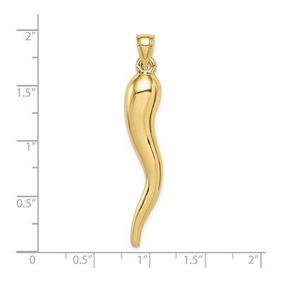 10K Yellow Gold X-Large Horn Pendant – view 4