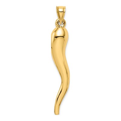 10K Yellow Gold X-Large Horn Pendant – view 5