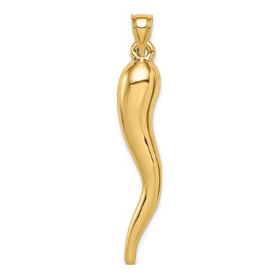 10K Yellow Gold X-Large Horn Pendant