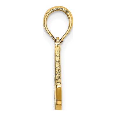 10K Yellow Gold Script Initial A Charm – view 3