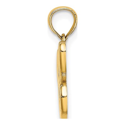 10K Yellow Gold Script Initial C Charm – view 3