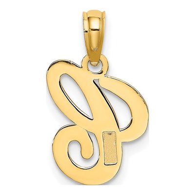 10K Yellow Gold Script Initial C Charm – view 5