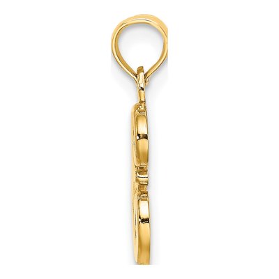 10K Yellow Gold Script Initial E Charm – view 3