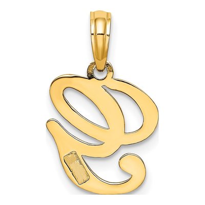 10K Yellow Gold Script Initial G Pendant – view 5