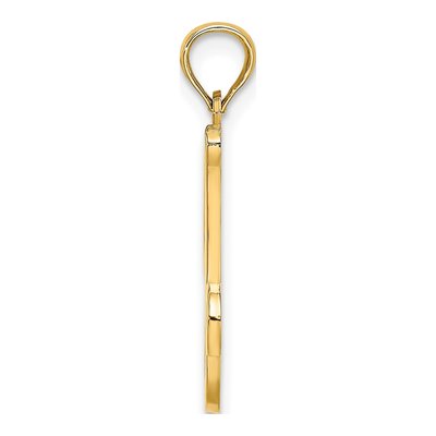 10K Yellow Gold Initial J Pendant – view 3