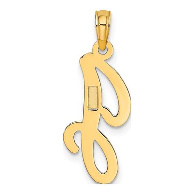 10K Yellow Gold Initial J Pendant – view 5