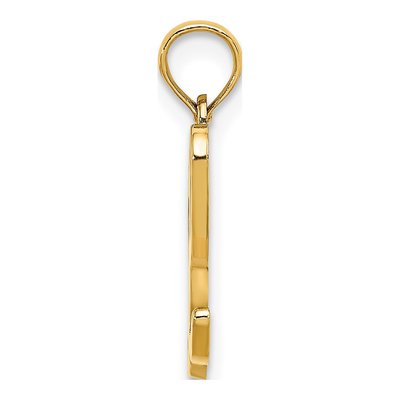 10K Yellow Gold Script Initial L Charm – view 3