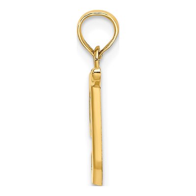 10K Yellow Gold Initial T Charm – view 3