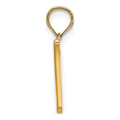 10K Yellow Gold Script Initial W Charm – view 3